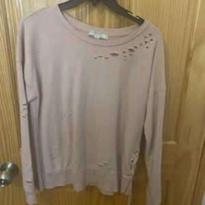 Distressed Pink Sweater